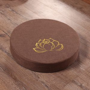 Besticktes Leinen-Lotus-Meditationskissen – Komfort & Stil für Ihre Praxis