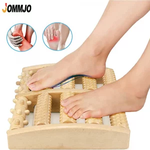 Holz-Fußmassage-Roller – Akupressur-Design mit 5 Reihen für Fußgesundheit
