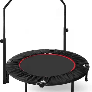 Klappbares Mini-Trampolin (Ø 101 cm) – Mit verstellbarem Griff und 150 kg Traglast
