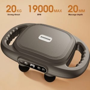 Massagepistole Tiefengewebe – Frontalansicht, 6 Köpfe, ergonomisches Design